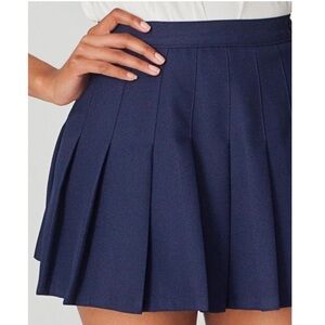 American Apparel Navy Blue Pleated Mini Skirt - Size XS